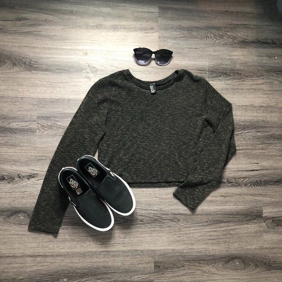 Dark Green Crop Top - Picture 1 of 1